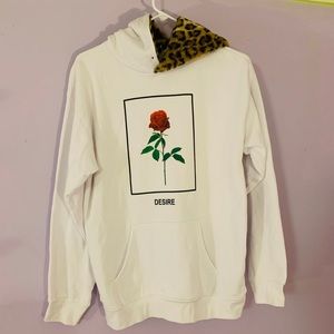 Forever 21 Desire Graphic Fur Hoodie